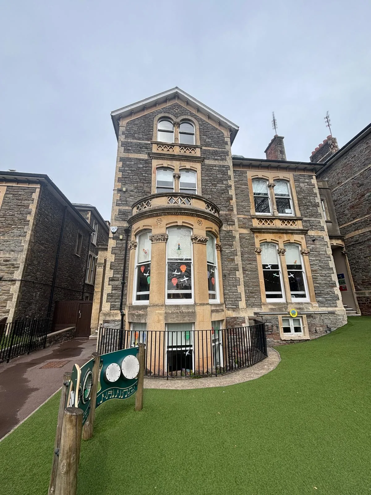 Bristol Grammar School period building with maintained sash windows.