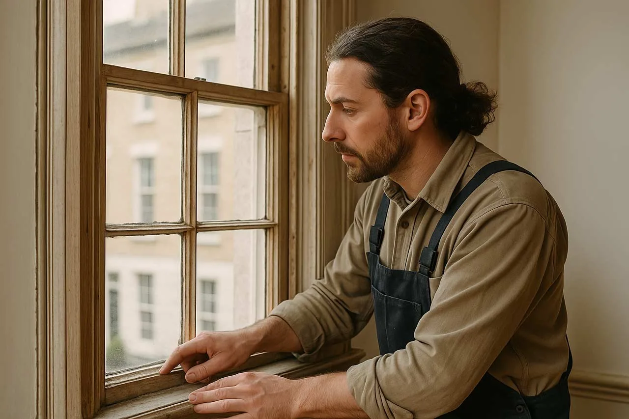 sash window inspection looking for draughts